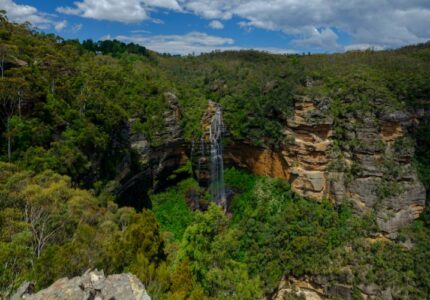 Waterfall in blue mountains